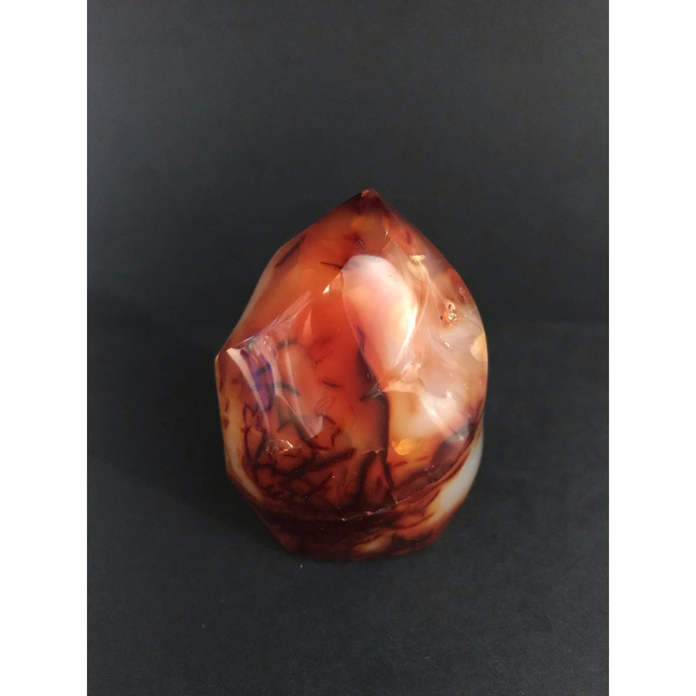 Fire Quartz Polished Freeform Hematoid Quartz and Harlequin Quartz
